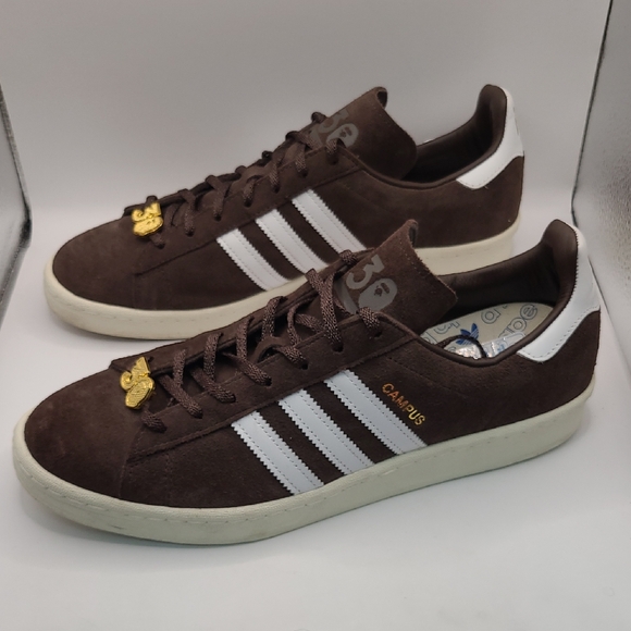 adidas gazelle silver green womens Adidas x BAPE Men's Campus 80s Collegiate Navy / Cloud White / Off-White  Low Top Sneakers